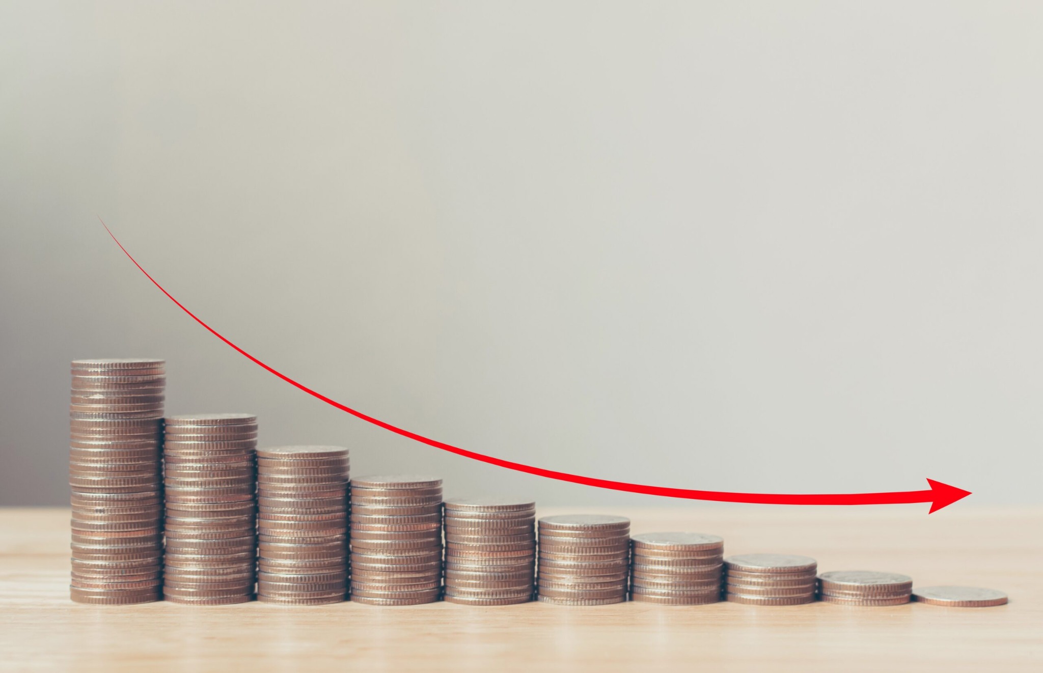 Cash reducing over time