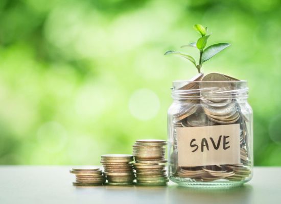 Savings jar representing cash preservation
