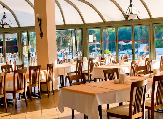 Empty restaurant representing spare capacity