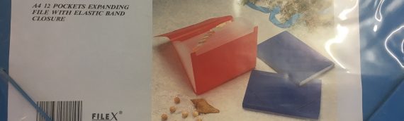 Variety of plastic organising folders