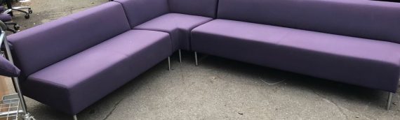 Purple Reception Sofa – Upgrade your Reception Area with some comfy / smart seating!