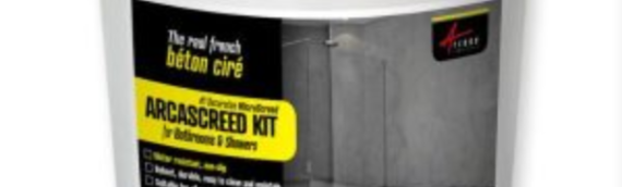 ARCASCREED KIT FOR BATHROOMS & SHOWERS, DECORATIVE MICROSCREED, WAXED CONCRETE